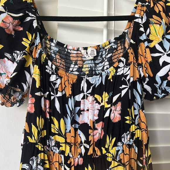 Roxy Orange and White Smocked Mini Sundress - Picture 6 of 6